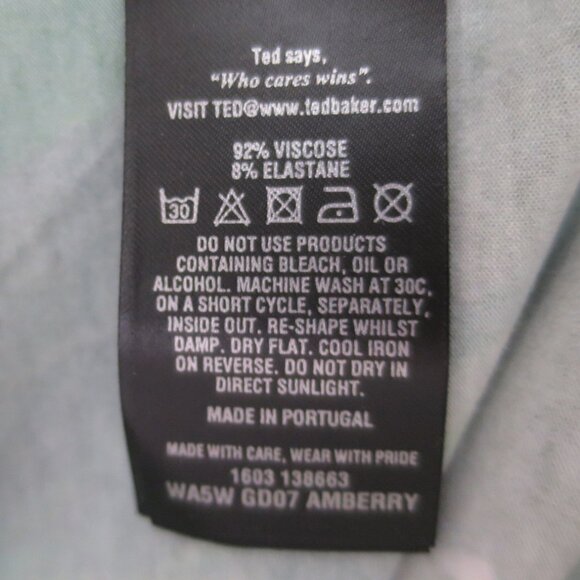 Ted Baker Amberry Paradise Print Midi Dress Size 1 (US 4) - Picture 10 of 10